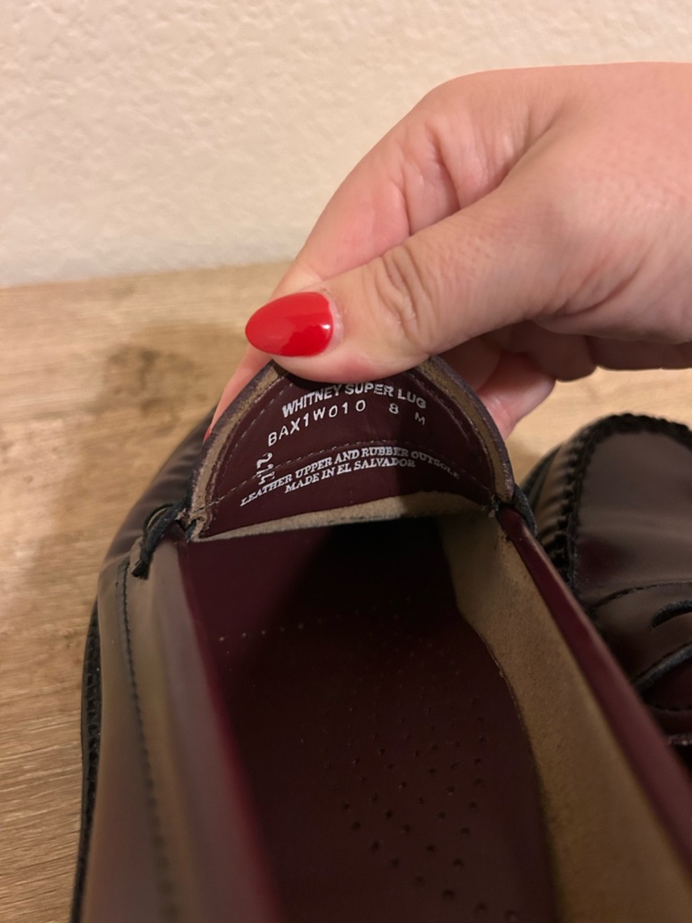 New G.H.Bass Grace Super Lug Loafers Anthropologie Wine - Picture 5 of 6